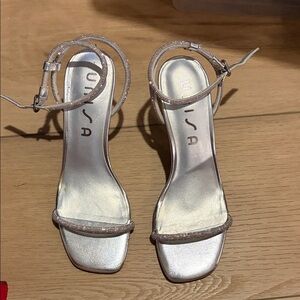Silver Strappy Sandals